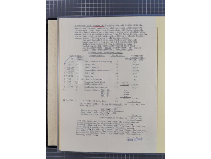 1923/45, umfangreiche, in den Hauptnummern überkomplette gestempelte Sammlung inkl. Dienstmarken mit einigen Besonderheiten. 