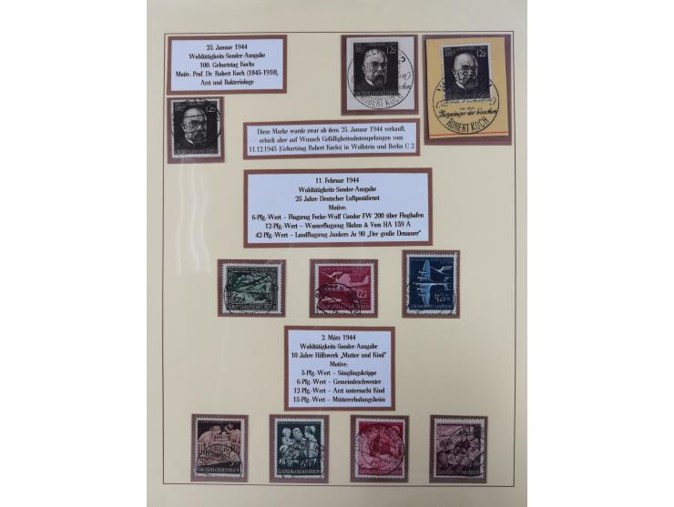 1923/45, umfangreiche, in den Hauptnummern überkomplette gestempelte Sammlung inkl. Dienstmarken mit einigen Besonderheiten. 