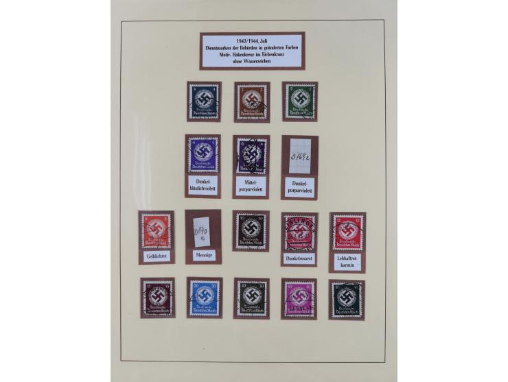 1923/45, umfangreiche, in den Hauptnummern überkomplette gestempelte Sammlung inkl. Dienstmarken mit einigen Besonderheiten. 
