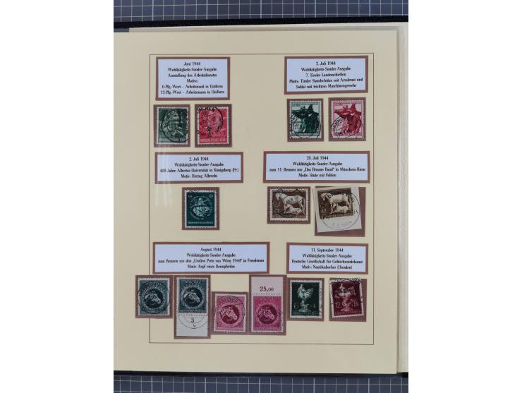 1923/45, umfangreiche, in den Hauptnummern überkomplette gestempelte Sammlung inkl. Dienstmarken mit einigen Besonderheiten. 