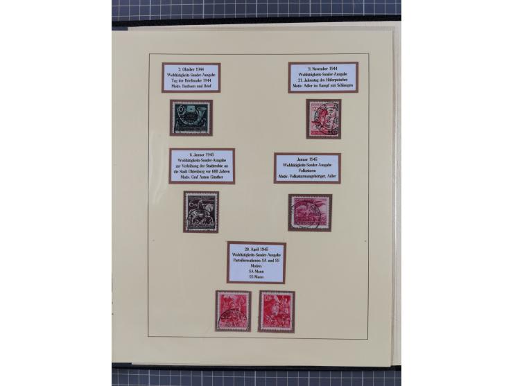 1923/45, umfangreiche, in den Hauptnummern überkomplette gestempelte Sammlung inkl. Dienstmarken mit einigen Besonderheiten. 