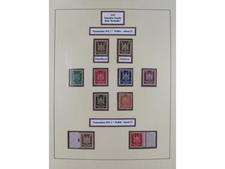 1923/45, in den Hauptnummern überkomplette, meist postfrische Sammlung inkl. Dienstmarken mit einigen Besonderheiten inkl. Wa