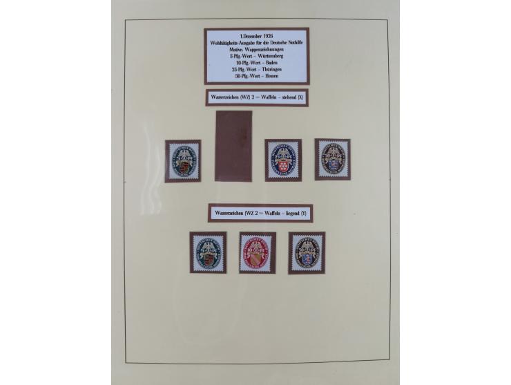 1923/45, in den Hauptnummern überkomplette, meist postfrische Sammlung inkl. Dienstmarken mit einigen Besonderheiten inkl. Wa