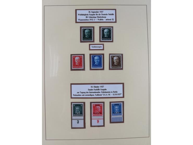 1923/45, in den Hauptnummern überkomplette, meist postfrische Sammlung inkl. Dienstmarken mit einigen Besonderheiten inkl. Wa