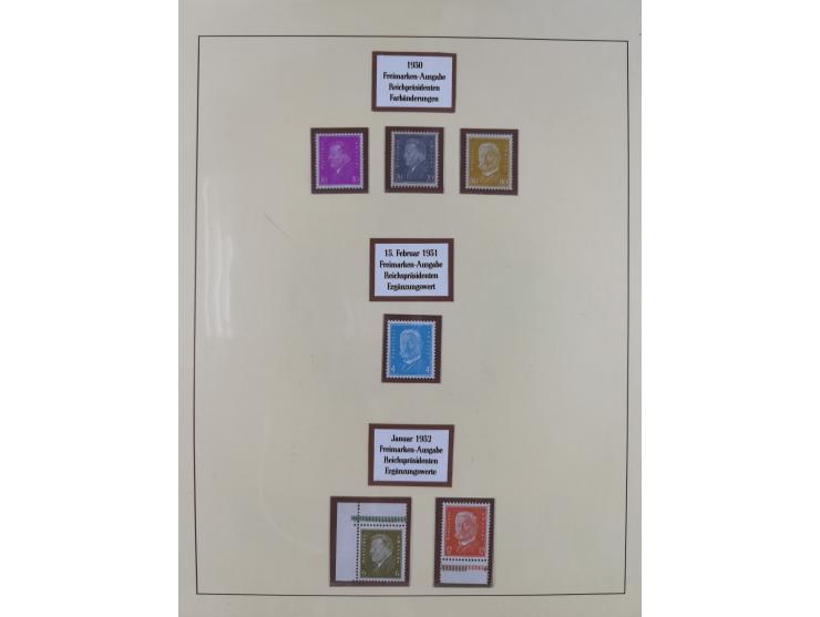 1923/45, in den Hauptnummern überkomplette, meist postfrische Sammlung inkl. Dienstmarken mit einigen Besonderheiten inkl. Wa