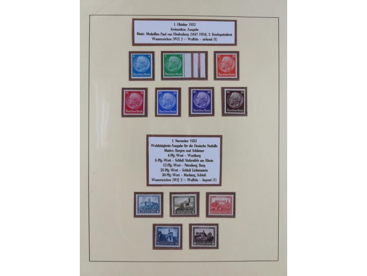 1923/45, in den Hauptnummern überkomplette, meist postfrische Sammlung inkl. Dienstmarken mit einigen Besonderheiten inkl. Wa