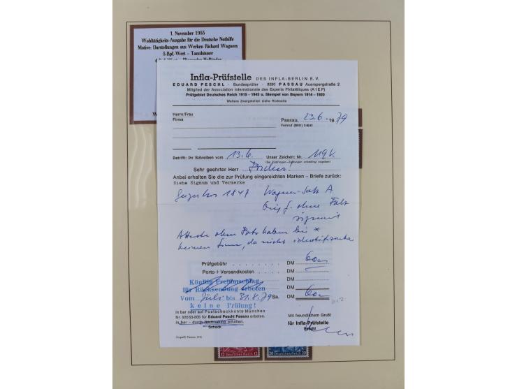 1923/45, in den Hauptnummern überkomplette, meist postfrische Sammlung inkl. Dienstmarken mit einigen Besonderheiten inkl. Wa