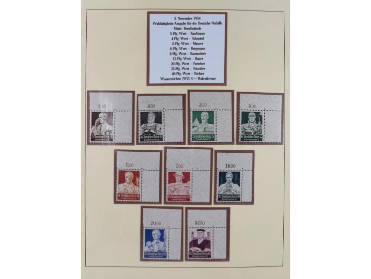 1923/45, in den Hauptnummern überkomplette, meist postfrische Sammlung inkl. Dienstmarken mit einigen Besonderheiten inkl. Wa