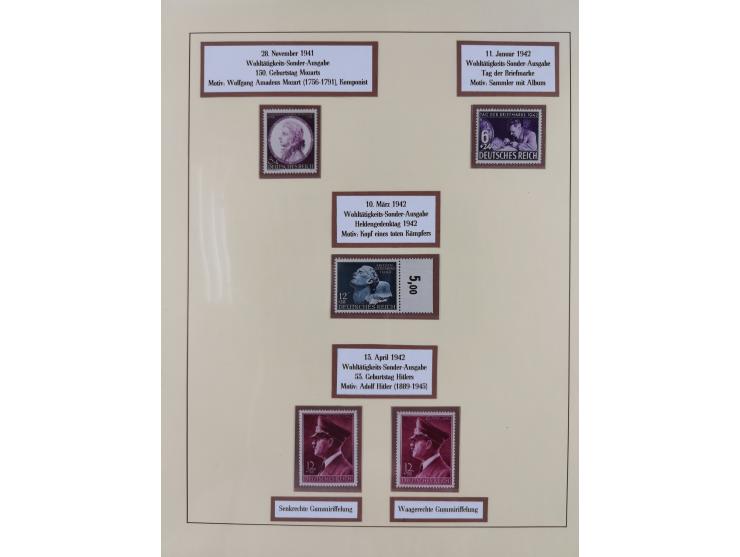 1923/45, in den Hauptnummern überkomplette, meist postfrische Sammlung inkl. Dienstmarken mit einigen Besonderheiten inkl. Wa