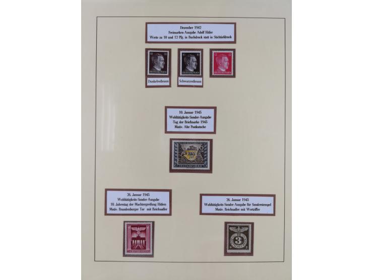 1923/45, in den Hauptnummern überkomplette, meist postfrische Sammlung inkl. Dienstmarken mit einigen Besonderheiten inkl. Wa