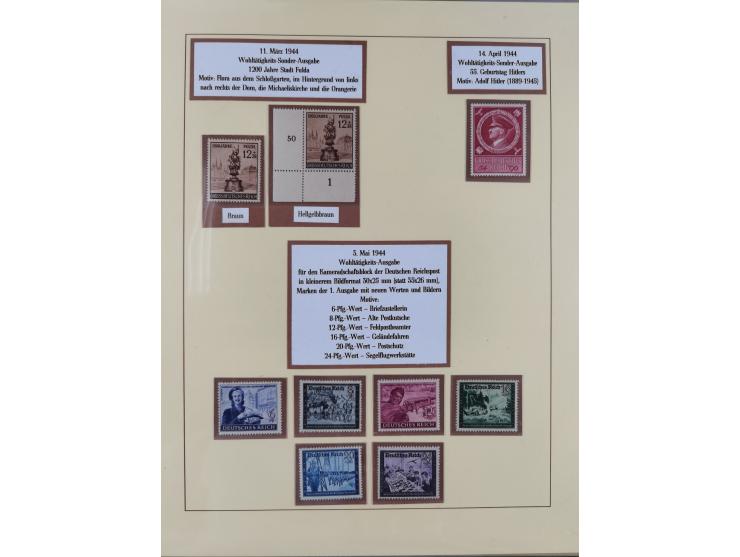 1923/45, in den Hauptnummern überkomplette, meist postfrische Sammlung inkl. Dienstmarken mit einigen Besonderheiten inkl. Wa