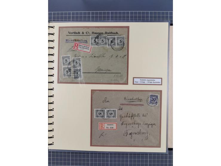 1923/45, umfangreiche Sammlung mit über 1000 Briefen und Karten mit besseren EF- und Mehrfachfrankaturen, vielen R-Briefen, v