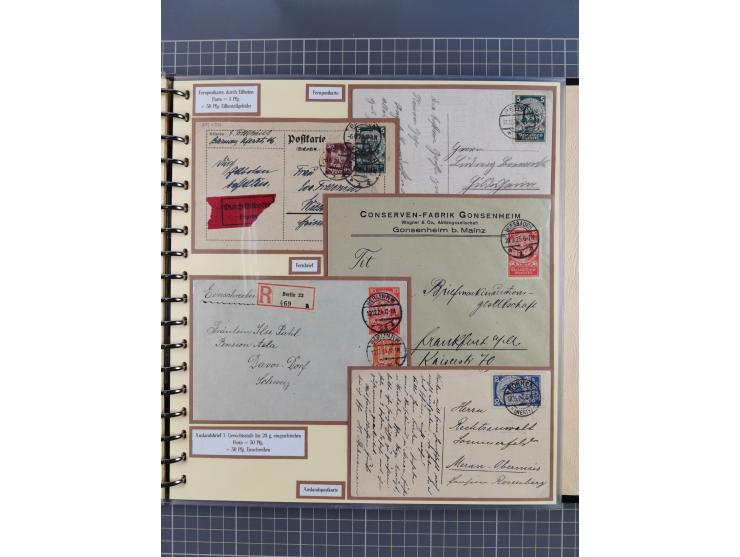 1923/45, umfangreiche Sammlung mit über 1000 Briefen und Karten mit besseren EF- und Mehrfachfrankaturen, vielen R-Briefen, v