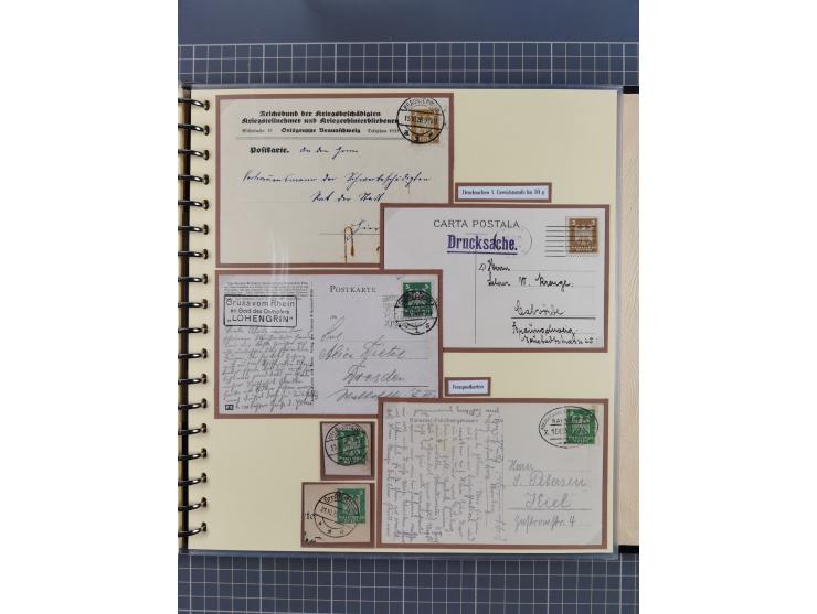 1923/45, umfangreiche Sammlung mit über 1000 Briefen und Karten mit besseren EF- und Mehrfachfrankaturen, vielen R-Briefen, v