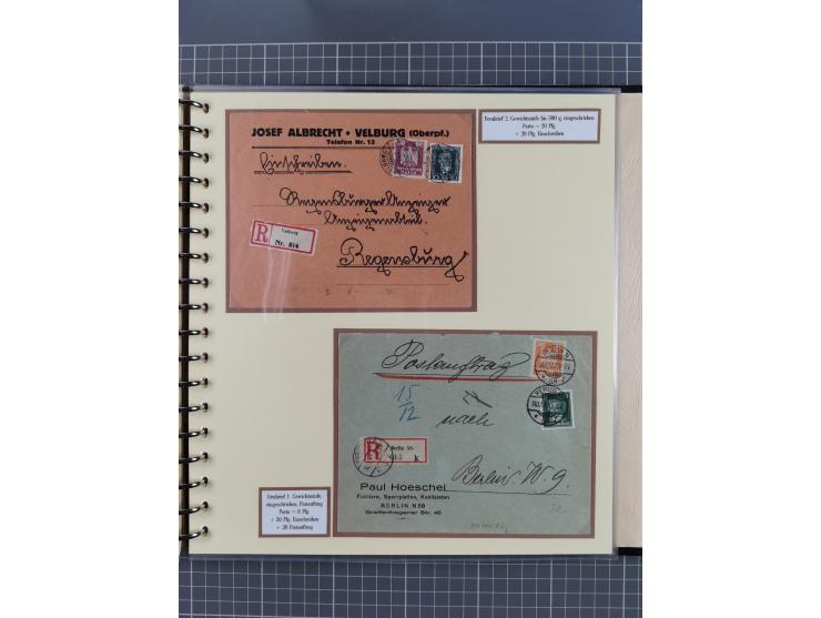 1923/45, umfangreiche Sammlung mit über 1000 Briefen und Karten mit besseren EF- und Mehrfachfrankaturen, vielen R-Briefen, v