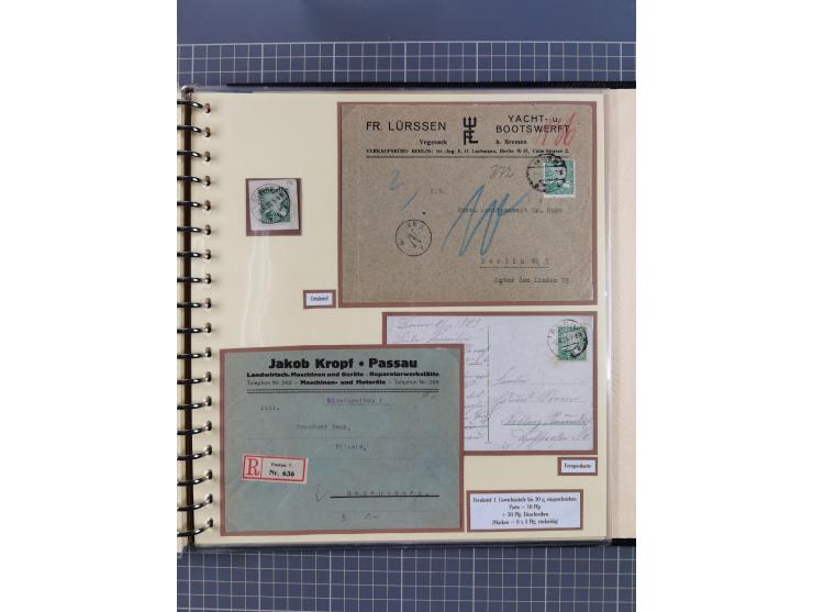 1923/45, umfangreiche Sammlung mit über 1000 Briefen und Karten mit besseren EF- und Mehrfachfrankaturen, vielen R-Briefen, v
