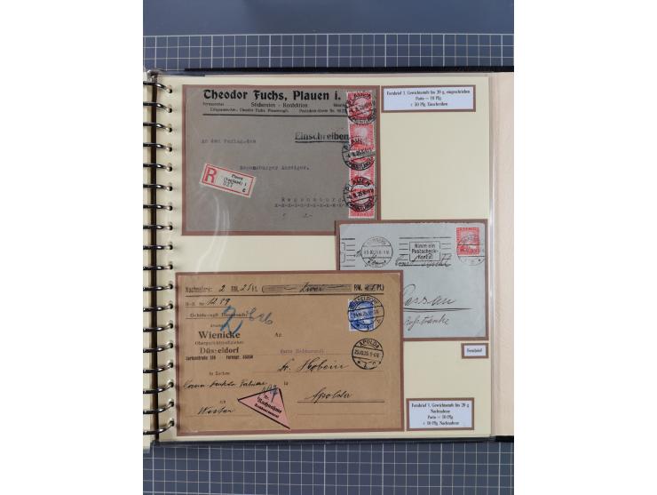 1923/45, umfangreiche Sammlung mit über 1000 Briefen und Karten mit besseren EF- und Mehrfachfrankaturen, vielen R-Briefen, v