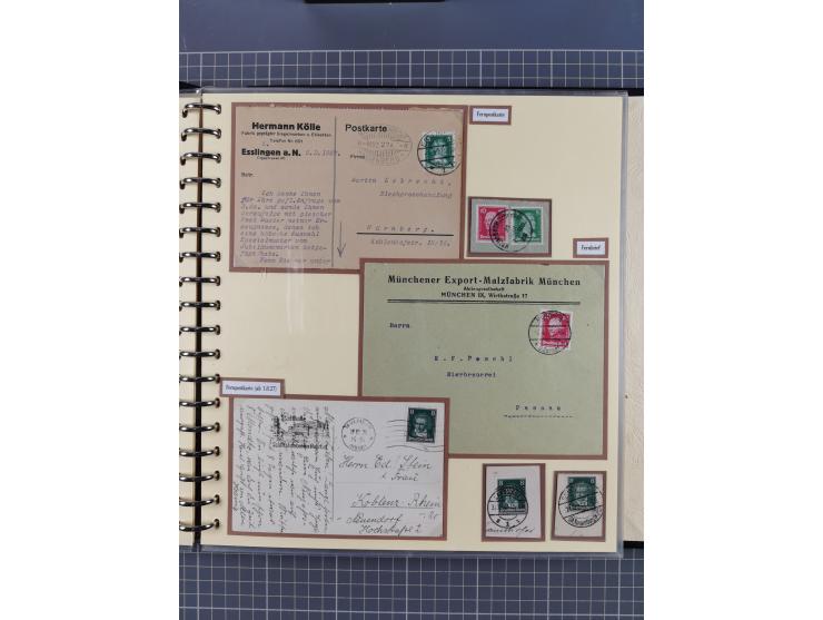 1923/45, umfangreiche Sammlung mit über 1000 Briefen und Karten mit besseren EF- und Mehrfachfrankaturen, vielen R-Briefen, v