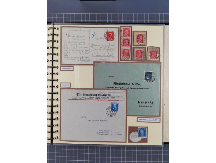 1923/45, umfangreiche Sammlung mit über 1000 Briefen und Karten mit besseren EF- und Mehrfachfrankaturen, vielen R-Briefen, v