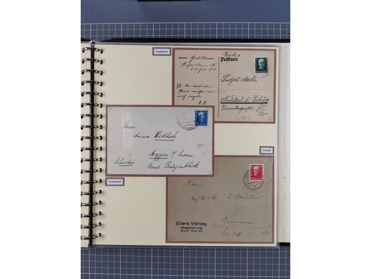 1923/45, umfangreiche Sammlung mit über 1000 Briefen und Karten mit besseren EF- und Mehrfachfrankaturen, vielen R-Briefen, v