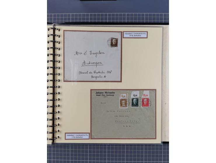 1923/45, umfangreiche Sammlung mit über 1000 Briefen und Karten mit besseren EF- und Mehrfachfrankaturen, vielen R-Briefen, v