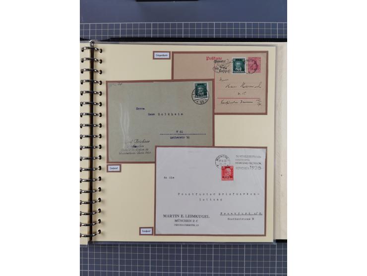 1923/45, umfangreiche Sammlung mit über 1000 Briefen und Karten mit besseren EF- und Mehrfachfrankaturen, vielen R-Briefen, v