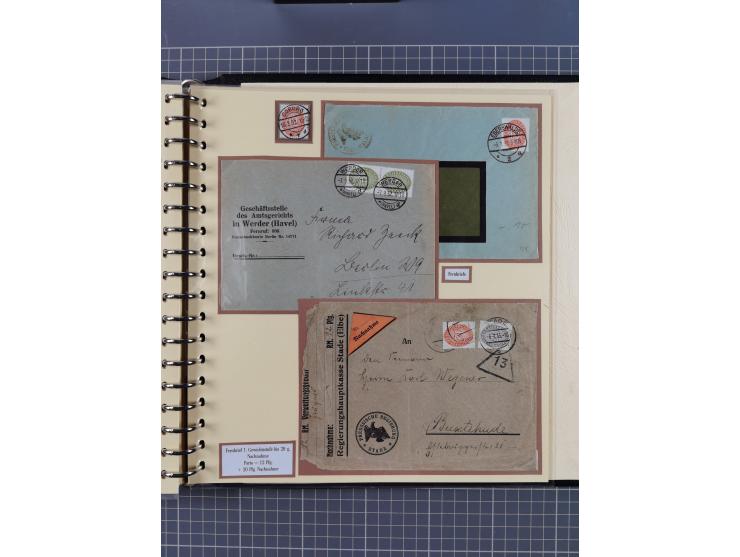 1923/45, umfangreiche Sammlung mit über 1000 Briefen und Karten mit besseren EF- und Mehrfachfrankaturen, vielen R-Briefen, v