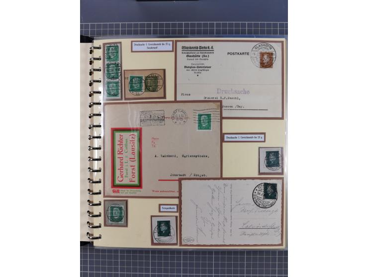 1923/45, umfangreiche Sammlung mit über 1000 Briefen und Karten mit besseren EF- und Mehrfachfrankaturen, vielen R-Briefen, v