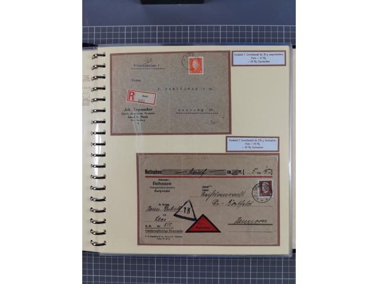 1923/45, umfangreiche Sammlung mit über 1000 Briefen und Karten mit besseren EF- und Mehrfachfrankaturen, vielen R-Briefen, v