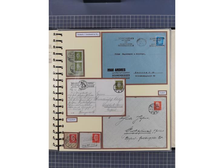 1923/45, umfangreiche Sammlung mit über 1000 Briefen und Karten mit besseren EF- und Mehrfachfrankaturen, vielen R-Briefen, v