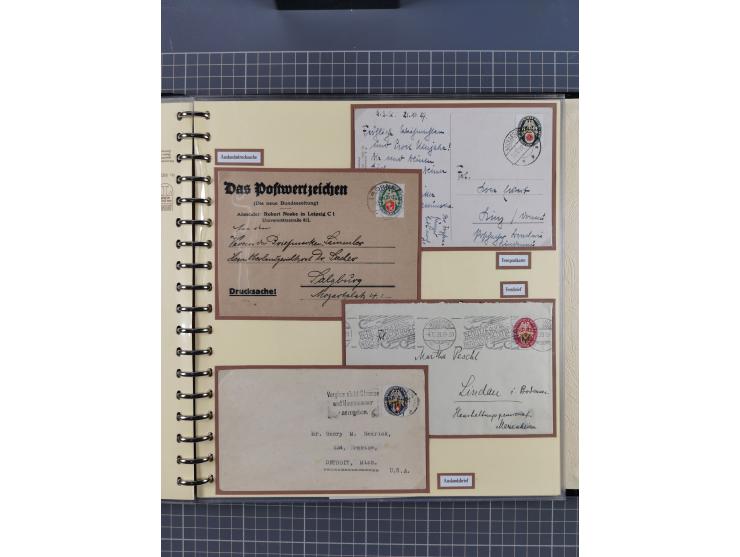 1923/45, umfangreiche Sammlung mit über 1000 Briefen und Karten mit besseren EF- und Mehrfachfrankaturen, vielen R-Briefen, v
