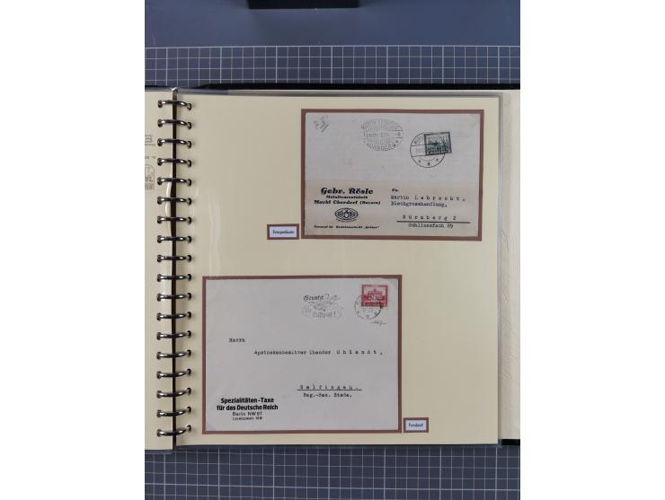 1923/45, umfangreiche Sammlung mit über 1000 Briefen und Karten mit besseren EF- und Mehrfachfrankaturen, vielen R-Briefen, v