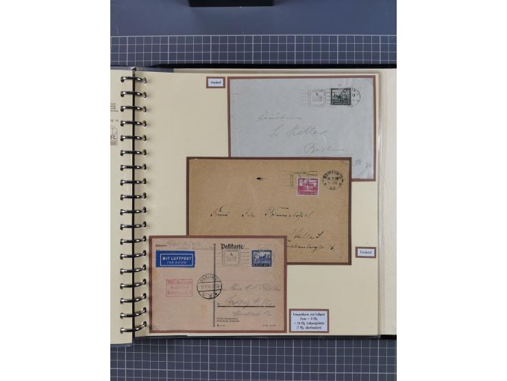 1923/45, umfangreiche Sammlung mit über 1000 Briefen und Karten mit besseren EF- und Mehrfachfrankaturen, vielen R-Briefen, v