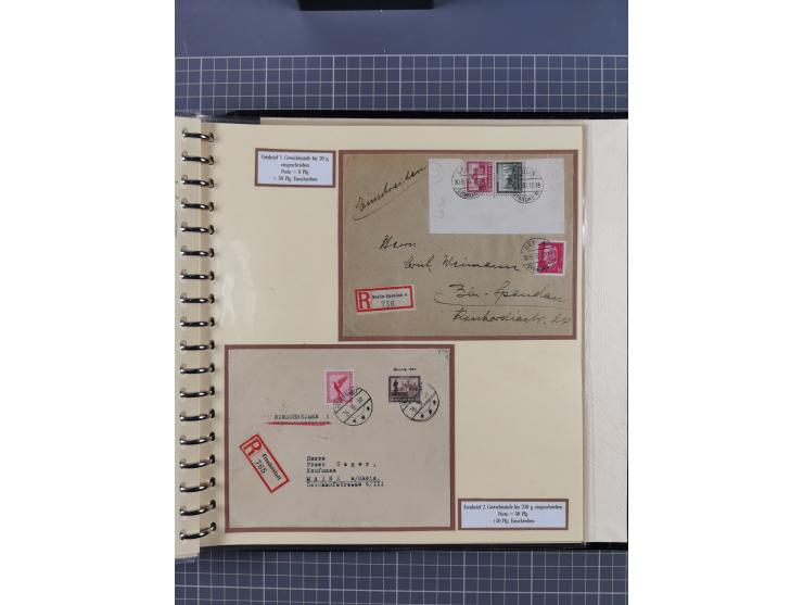 1923/45, umfangreiche Sammlung mit über 1000 Briefen und Karten mit besseren EF- und Mehrfachfrankaturen, vielen R-Briefen, v