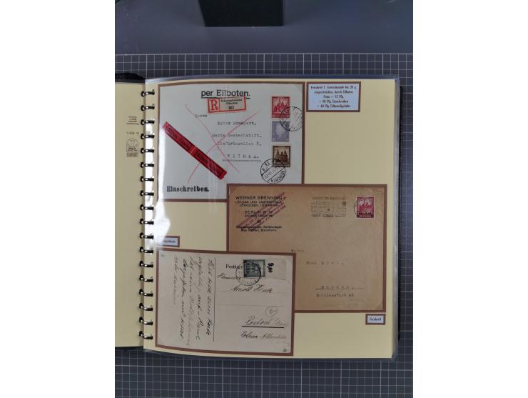 1923/45, umfangreiche Sammlung mit über 1000 Briefen und Karten mit besseren EF- und Mehrfachfrankaturen, vielen R-Briefen, v