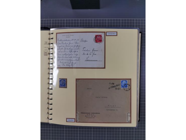 1923/45, umfangreiche Sammlung mit über 1000 Briefen und Karten mit besseren EF- und Mehrfachfrankaturen, vielen R-Briefen, v