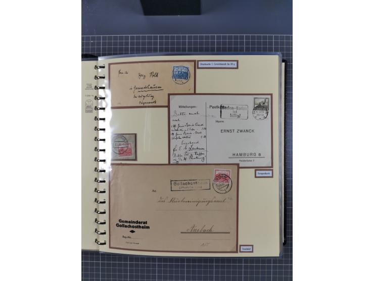 1923/45, umfangreiche Sammlung mit über 1000 Briefen und Karten mit besseren EF- und Mehrfachfrankaturen, vielen R-Briefen, v
