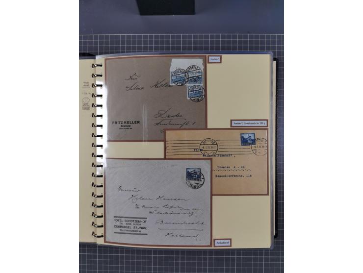 1923/45, umfangreiche Sammlung mit über 1000 Briefen und Karten mit besseren EF- und Mehrfachfrankaturen, vielen R-Briefen, v