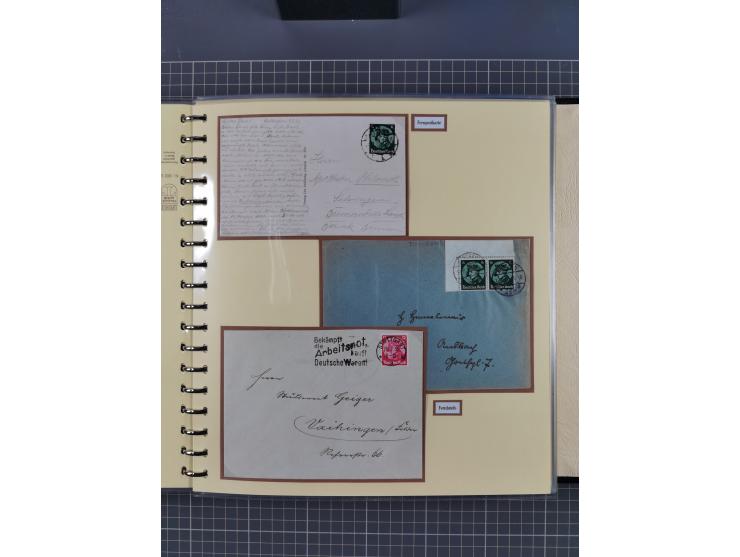 1923/45, umfangreiche Sammlung mit über 1000 Briefen und Karten mit besseren EF- und Mehrfachfrankaturen, vielen R-Briefen, v