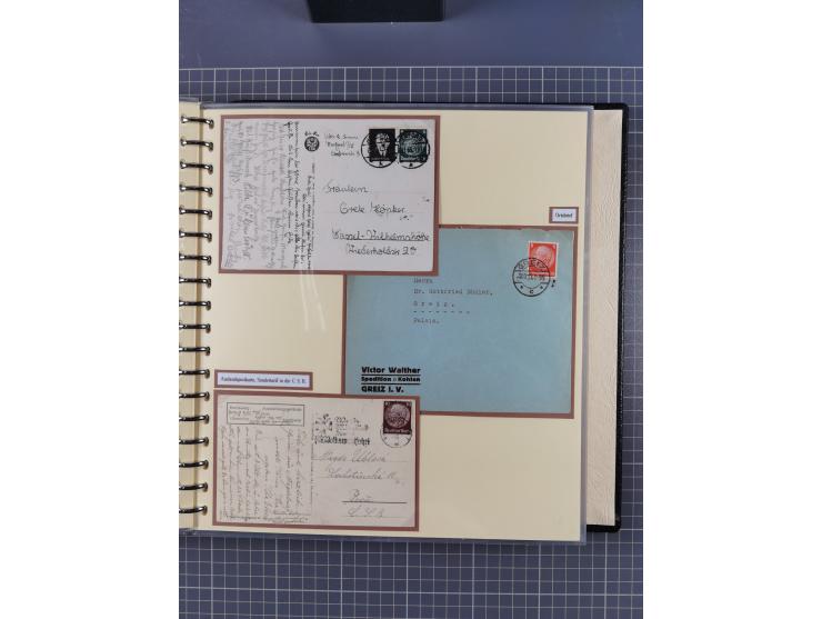 1923/45, umfangreiche Sammlung mit über 1000 Briefen und Karten mit besseren EF- und Mehrfachfrankaturen, vielen R-Briefen, v