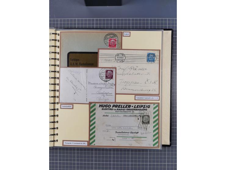 1923/45, umfangreiche Sammlung mit über 1000 Briefen und Karten mit besseren EF- und Mehrfachfrankaturen, vielen R-Briefen, v