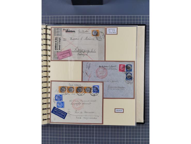 1923/45, umfangreiche Sammlung mit über 1000 Briefen und Karten mit besseren EF- und Mehrfachfrankaturen, vielen R-Briefen, v