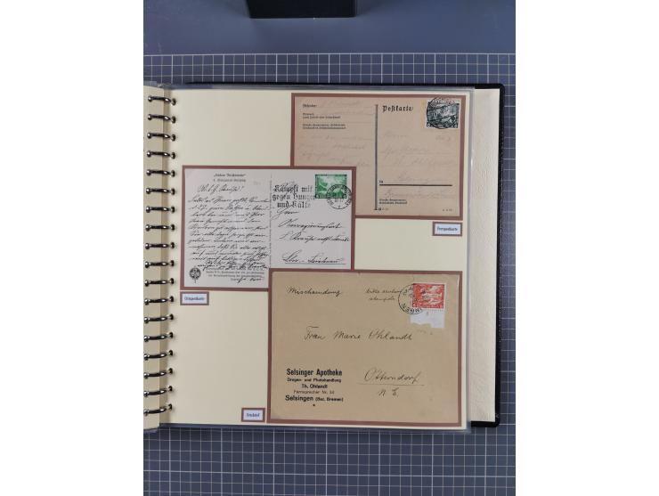 1923/45, umfangreiche Sammlung mit über 1000 Briefen und Karten mit besseren EF- und Mehrfachfrankaturen, vielen R-Briefen, v