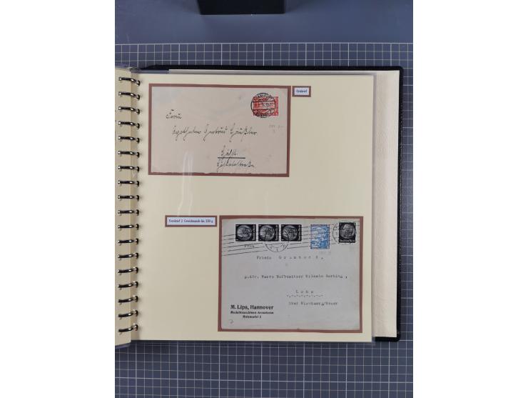 1923/45, umfangreiche Sammlung mit über 1000 Briefen und Karten mit besseren EF- und Mehrfachfrankaturen, vielen R-Briefen, v