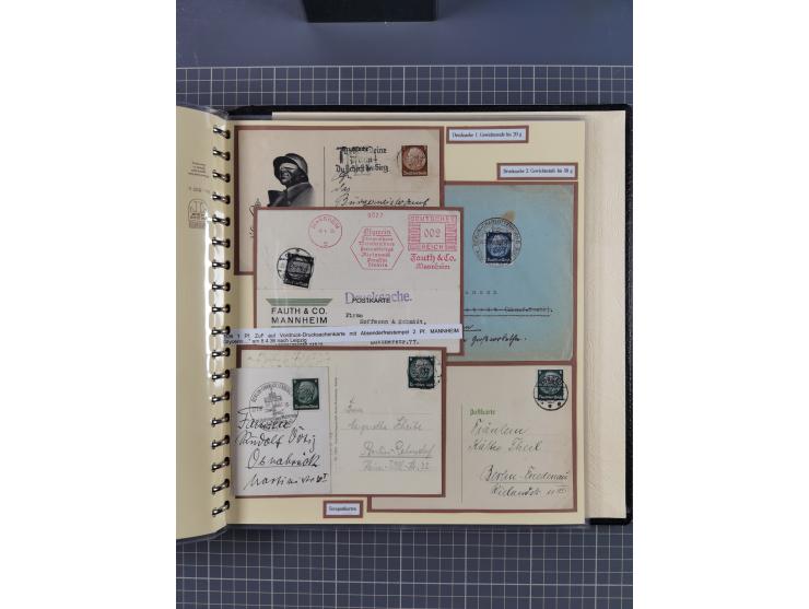 1923/45, umfangreiche Sammlung mit über 1000 Briefen und Karten mit besseren EF- und Mehrfachfrankaturen, vielen R-Briefen, v