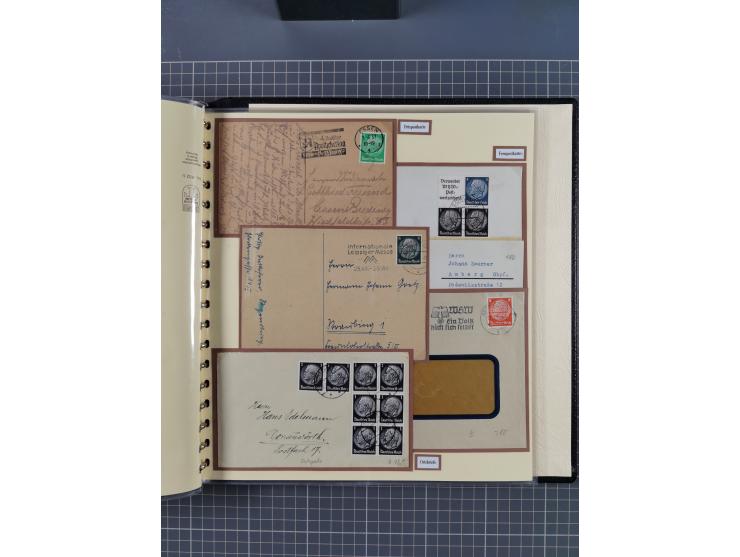 1923/45, umfangreiche Sammlung mit über 1000 Briefen und Karten mit besseren EF- und Mehrfachfrankaturen, vielen R-Briefen, v