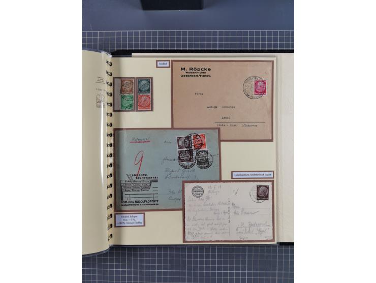 1923/45, umfangreiche Sammlung mit über 1000 Briefen und Karten mit besseren EF- und Mehrfachfrankaturen, vielen R-Briefen, v