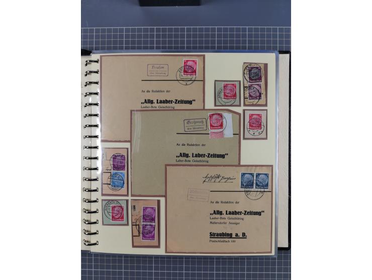 1923/45, umfangreiche Sammlung mit über 1000 Briefen und Karten mit besseren EF- und Mehrfachfrankaturen, vielen R-Briefen, v