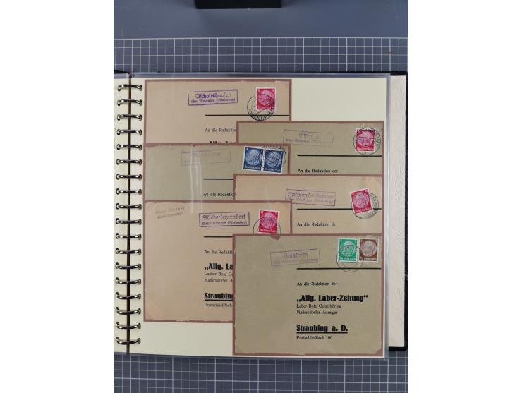 1923/45, umfangreiche Sammlung mit über 1000 Briefen und Karten mit besseren EF- und Mehrfachfrankaturen, vielen R-Briefen, v