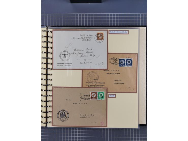 1923/45, umfangreiche Sammlung mit über 1000 Briefen und Karten mit besseren EF- und Mehrfachfrankaturen, vielen R-Briefen, v